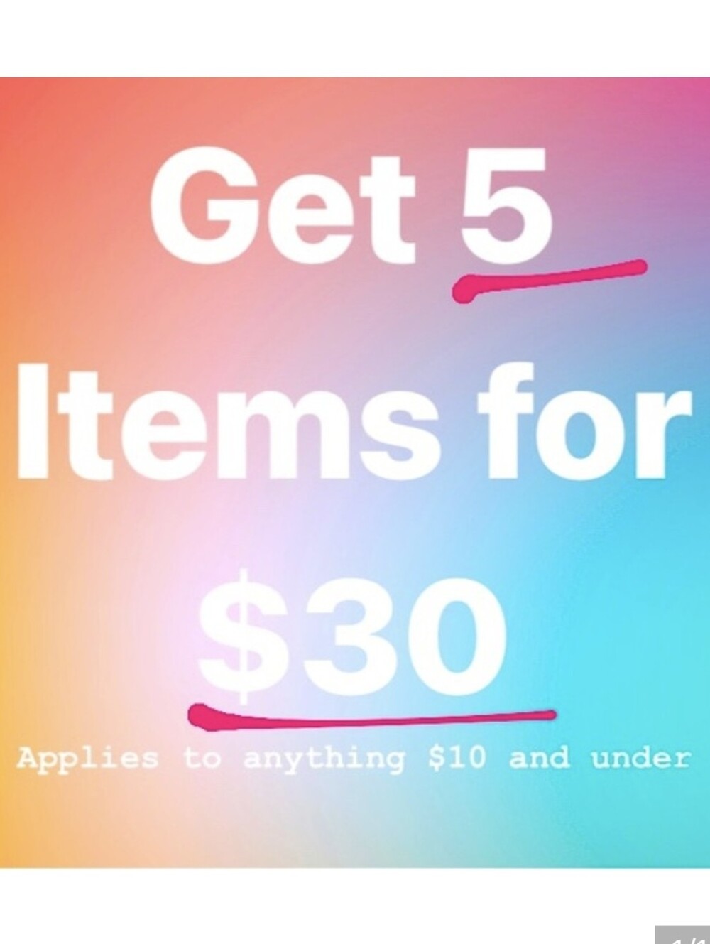 5 For 30 MAYBE LESS